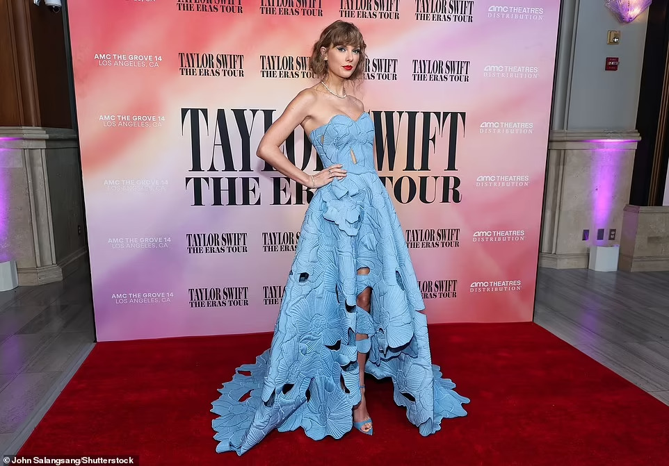 Taylor Swift Wows Fans in Dazzling Dress at Eras Tour Movie Premiere! See the Pics!